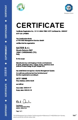 Certificazione IAFT 16949