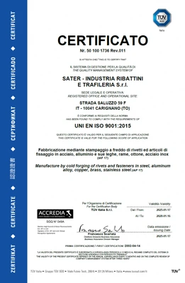 Certificazione ISO 9001:2015